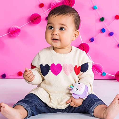 Bright Starts Rattle & Teethe Wrist Pals Toy, Unicorn & Llama, Newborn+, 2 Count #TOP2