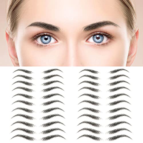 MWOOT 6 Hojas 4D Pegatinas de Tatuajes de Cejas,Eyebrow Tattoos Stickers,Pegatinas de Cejas Biónicas a Prueba de Agua,Cejas Falsas Etiqueta Engomada para Mujeres Niñas (Negro-10)