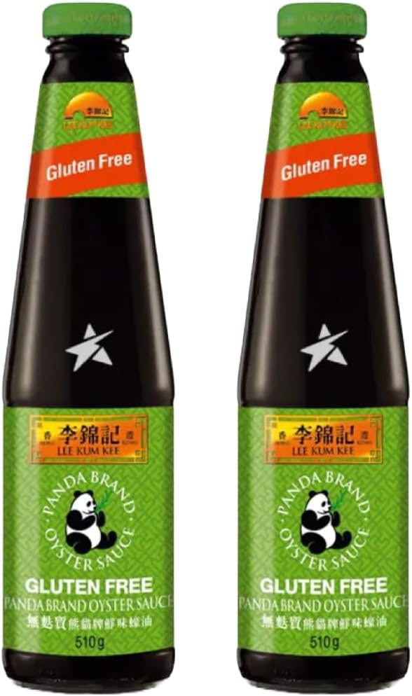 Lee Kum Kee Panda Brand Gluten Free Oyster Sauce for Stir Frying Cooking 510g (Pack of 2)