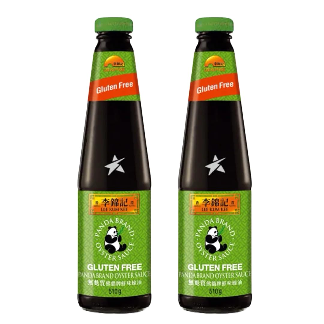 Lee Kum Kee Panda Brand Gluten Free Oyster Sauce for Stir Frying Cooking 510g (Pack of 2)