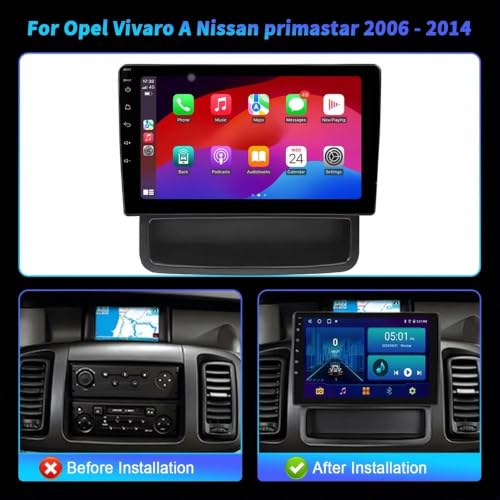 Radio de coche para Opel Vivaro y Nissan Primastar 2006-2014 con pantalla táctil de 32G 2
