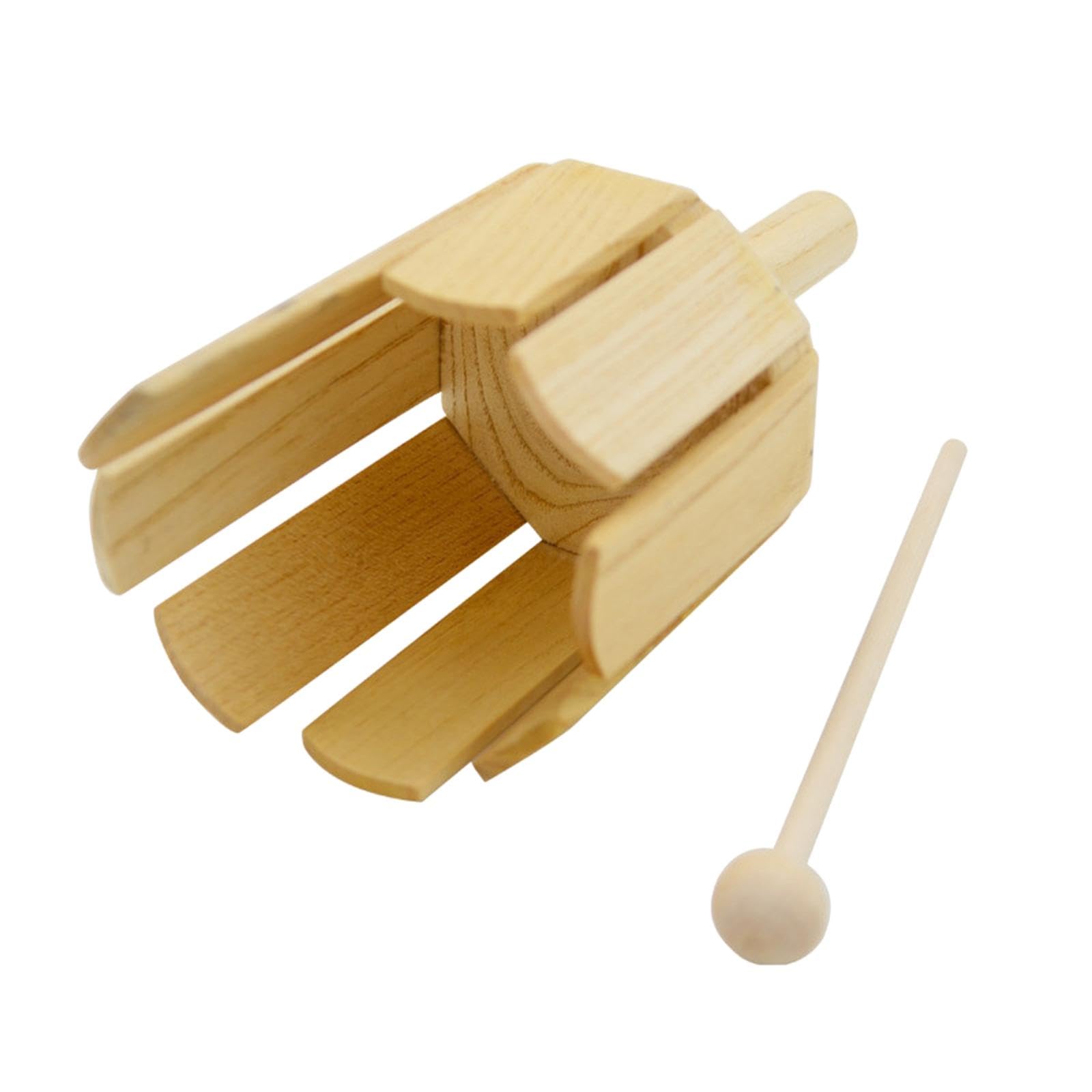 harayaa Holzrührtrommel, Kinder-Holzschlaginstrument, Montessori-Erleuchtung, Holzsounder mit Schlägel für Familiensitzungen