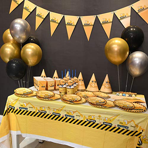 DreamJing 80-delige kinderverjaardag bouwplaats * bouwwagen-fietsbagger * - bouwplaatsen party-set met beker borden… - Image 8