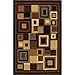 Home Dynamix Catalina Virginia Abstract Area Rug, Geometric Black/Brown 3'3