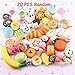 TMEOG 20pcs Squishy Cream Scented Slow Rising Squishies Charms, Kawaii Toy, Stress Relief Toy Jumbo Medio Mini Squishies Soft Food, Correas telefónicas.