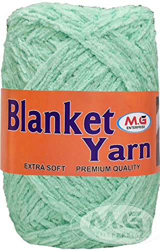 Image of M.G Enterprise Blanket Yarn Sea Green WL 400 gm Thick Chunky Knitting Wool Yarn. M N SA