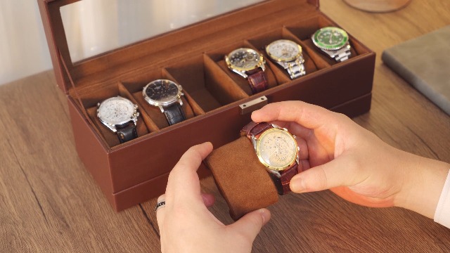 Boîte de rangement pour montres et bijoux à 6 emplacements | Leroy Merlin Boîte de rangement pour montres et bijoux à 6 emplacements | Leroy Merlin