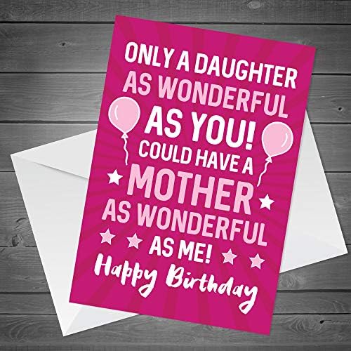 Red Ocean Funny Birthday Card For Daughter Humour Novelty Birthday Card From Mum