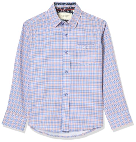 Isaac Mizrahi Boys' 4 Way Stretch Check Button Down Shirt