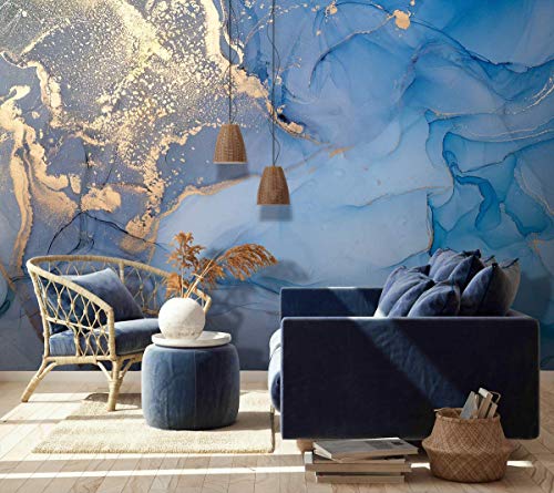 Murwall Art Wallpaper Marble Wall Mural Abstract Wallpaper Blue Wall Mural Wallpaper Living Room Bedroo #TOP2