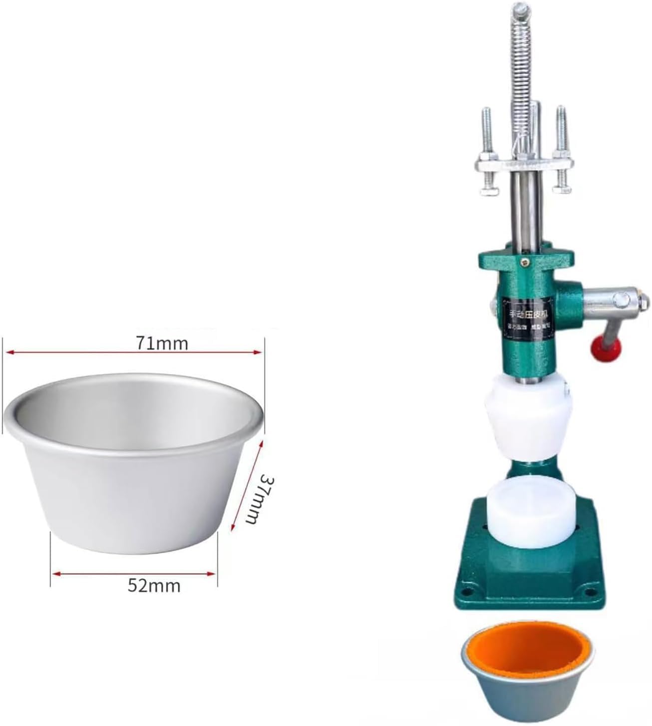 Pressa Manuale per crostatine alluovo, Ideale per Uso Domestico e Commerciale, per la Preparazione di crostatine alla Crema.