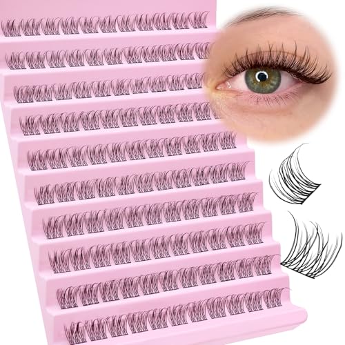 SLSXNL Lash Clusters Natural Wispy 9-11MM D Curl Eyelash Clusters Short Cluster Lashes False Eyelashes 9mm 10mm 11mm 110pcs Lashes Clusters