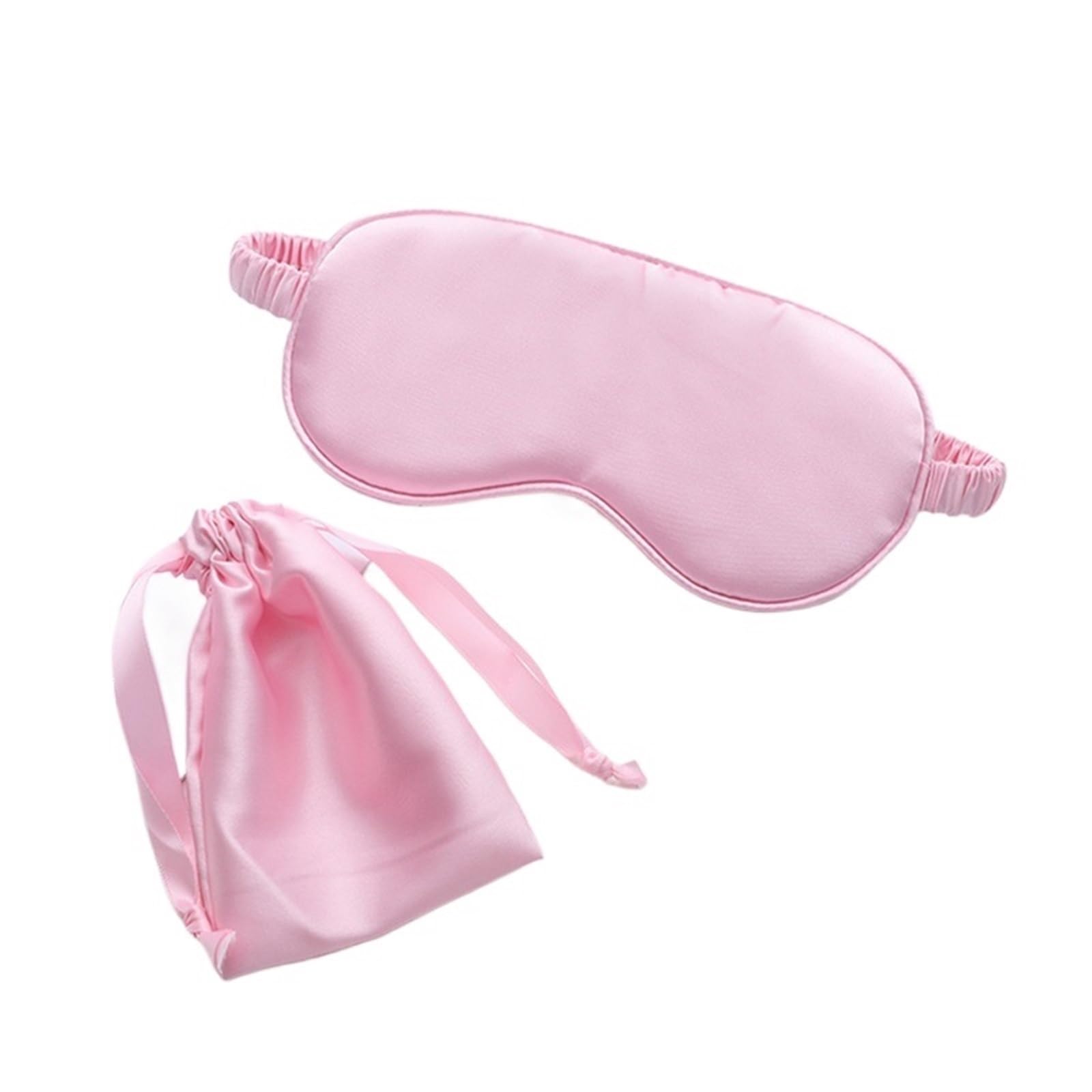 antifaz Antifaz de seda con bolsa de transporte, antifaz de viaje for dormir, for mujer, hombre, funda for la siesta, cómodo parche for los ojos, ayuda a descansar los ojos, cubierta for dormir(Pink)