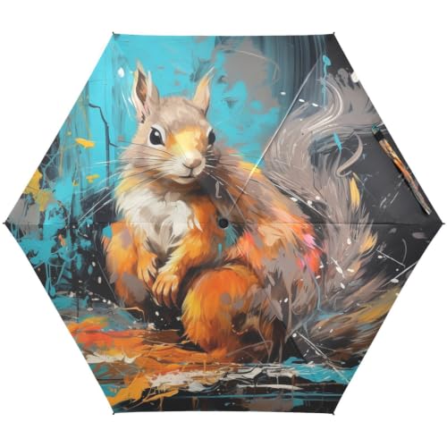 Parapluie petit poids léger pliable anti-UV design animaux colorés