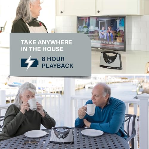 Image of SEREONIC PRO Portable Wireless TV Speakers for Smart TV Without The Blaring Volume, Ideal for Elderly and Hard of Hearing with Extra Earbuds and Power Adapter - 100ft Range (Classic)