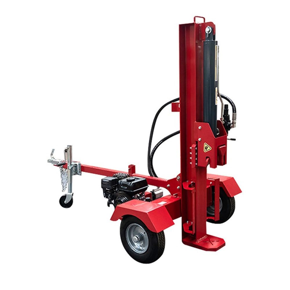 Cortadora de leña vertical y horizontal doble uso. Corta rápidamente madera dura. Equipada con ruedas. Fácil operar Rajadora Hidráulica