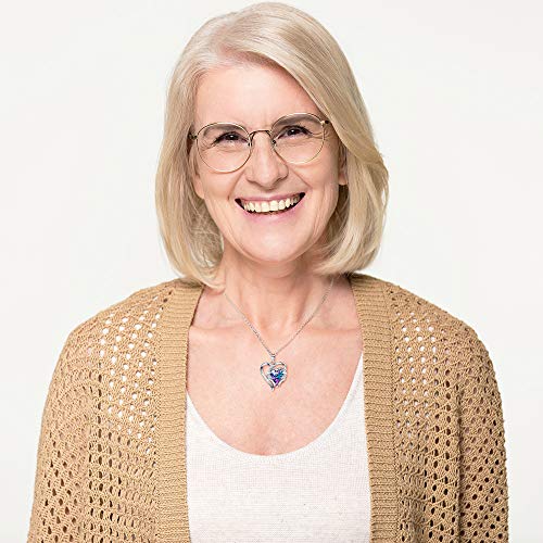 Mothers Day Gifts for Grandma, 18" White Gold Plated Angel Wing Pendant Necklace Grandma Gifts for Mothers Day Engraved I Love You Grandma Necklace for Grandmother Mothers Day Gifts for Grandma - Image 3