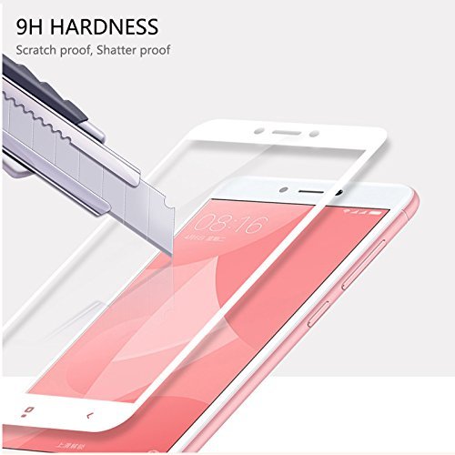 Image of Dashmesh Shopping� 3D Tempered Glass ShatterProof (Full Body Glue) (Edge to Edge) Screen Protector for Xiaomi Redmi 5A (White)