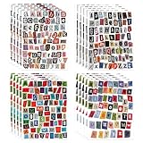 1136 Stück Buchstaben Aufkleber, Vintage Scrapbooking Buchstaben Sticker, Bunte Zeitschrift Alphabet Aufkleber, Kleine Selbstklebende Letter Stickers für Journaling Buchstaben Laptop DIY Scrapbook