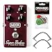 MXR M236 Super Badass Variac Fuzz Distortion Effects Pedal BUNDLE w/ 2 Patch Cables and Dunlop PVP101 Pick Pack