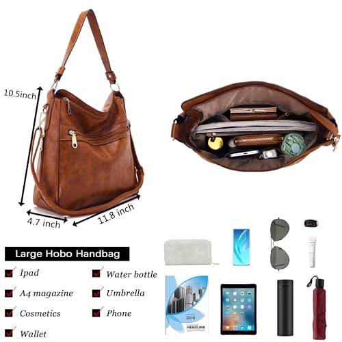 Set de Bolsos Hobo y Cartera para Mujer 4 Piezas miniatura 5