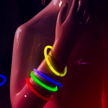 Crown Display Halloween Glow Stick Bracelets in Bulk 1000 Pk - 8 Inch! Halloween Glow in the Dark Bracelets Halloween Party Supplies Glow in the Dark Light Up Bracelet for Kids Glow Party Decorations