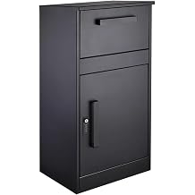 Outdoor Black Anti-Theft Parcel Delivery Box with Combination Lock, Parcel Delivery Box, Rainproof Design, Long Use Time, Convenient Pickup, Suitable for Home, Office, Factory, Enterprise