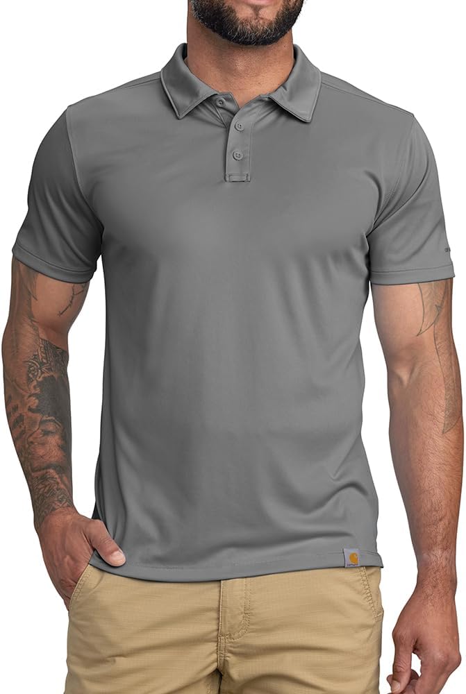 Carhartt Mens Force Sun Defender Lightweight Short-Sleeve Polo - Image 2