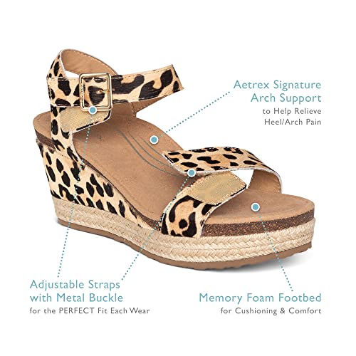 Aetrex Sydney Quarter Strap Espadrille Wedge: The Perfect Combination Of Comfort And Style With A Built In Orthotic System Black #TOP6
