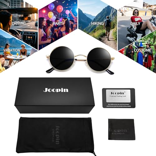 Image of Joopin Small Round Sunglasses Hippie Circle Sun Glasses UV400 Protection