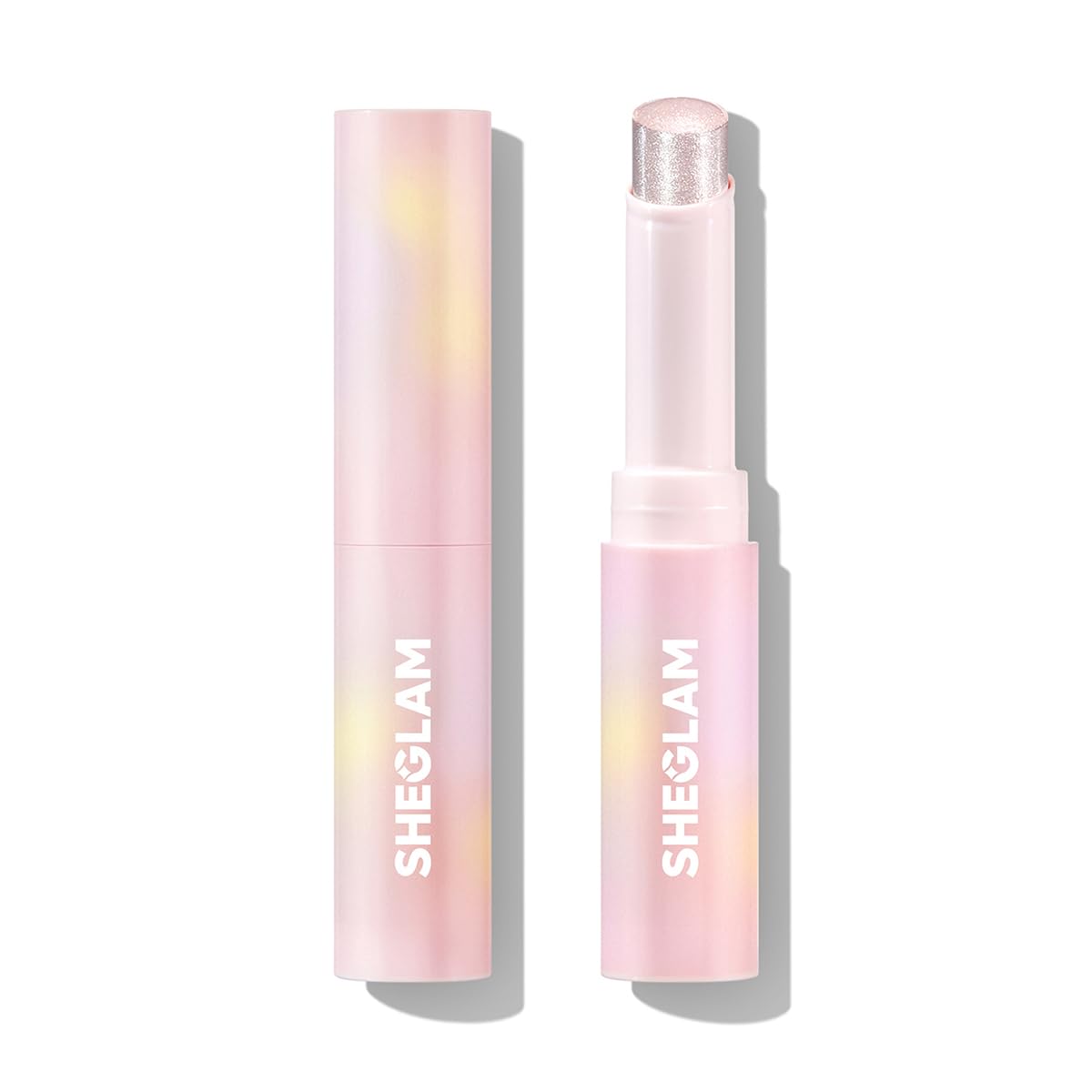 SHEGLAM Kristall Gel Glanz Stick Lidschatten Stick Eyeliner Aufheller Bleistift Wachsmalstift mit Pinsel, leicht zu verblenden langanhaltender schimmernder Lidschatten-Stick-01 Frost Bite