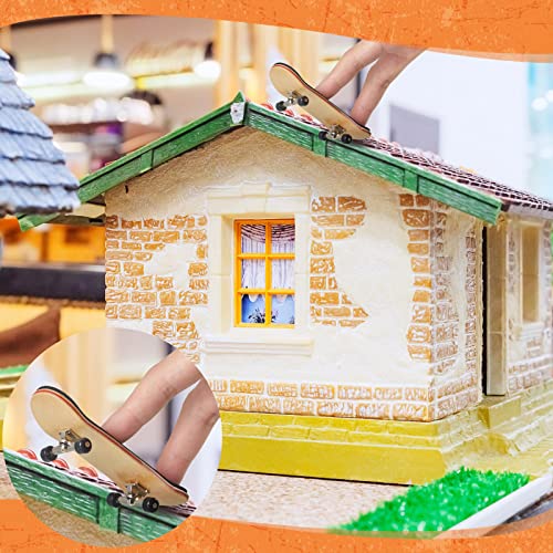 Jexine 6 Sets Diy Fingerboard Kit Fingerboard Accessories Mini Finger Skateboard Parts Include 12 Brackets 54 Screws 30 Nuts 6 Screwdriver 24 Fingerboard Wheels Tool For 96Mm (Black, White) #TOP5