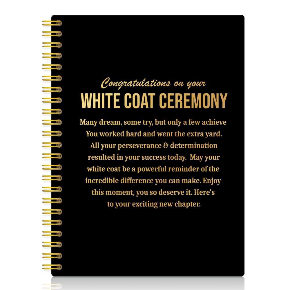 Cadeau de cérémonie de manteau blanc : carnet à spirales pour interne