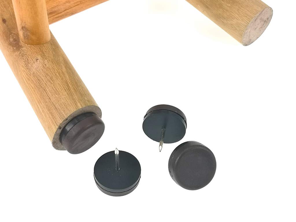 ALIMITOPIA 40pcs Furniture Glide Nail-in Thickened Nylon Chair Glide Slider Furniture Pad Floor Protector for Wooden Furniture Chair — view 5