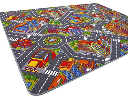 HEVO Abenteuer Stadt Teppich | Kinderteppich | Spielteppich 200x300 cm