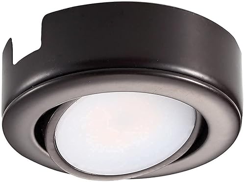 Miniatura 5 de GETINLIGHT Inlight - Paquete de 4 luces de disco, acabado bronce, blanco cálido 2700K