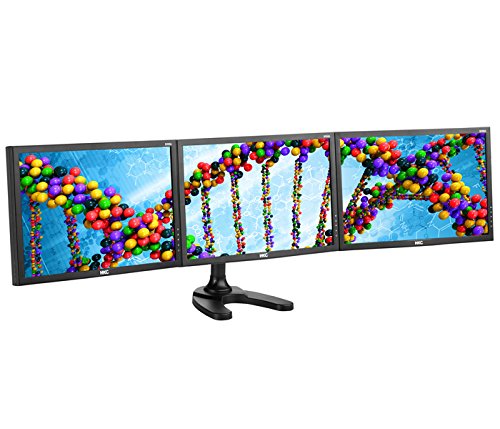 Atdec Sd-Fs-T Spacedec Triple Monitor Mount With Freestanding Or Bolt Through Mounting Option And 75X75/100X100Mm Vesa Support, Black #TOP2