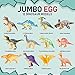 Woumserta Jumbo Dino Egg Dig Kit, Dinosaur Toys for Kids 5-7 8-12 with 12 Dinosaurs, Dinosaur Toys for 5 6 7 8 Year Old Boy Birthday Gift, Dinosaur Eggs Excavation Gifts for 5 6 7 Year Old Boy Girl
