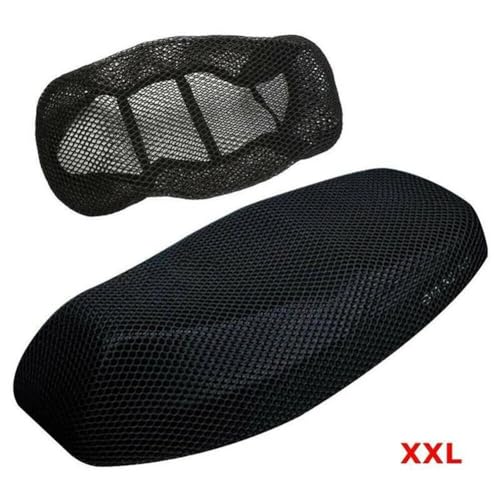 Couvre selle moto en filet d'espacement polyester noir antidérapant