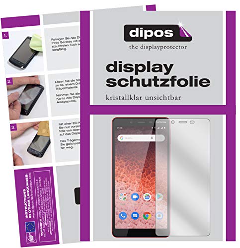 dipos I 2X Protector de Pantalla Compatible con Nokia 1 Plus pelicula Protectora Claro