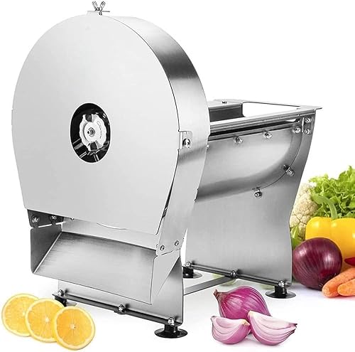 Miniatura 1 de Cortadora eléctrica de verduras, máquina comercial de rebanada de tomate, grosor ajustable de 0  0.394 in, rebanadora de papas fritas de frutas
