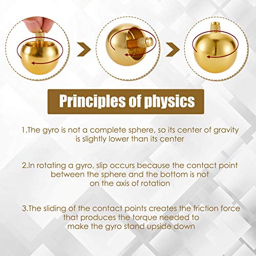 image for Skylety 2 Pieces Metal Spinning Top Aluminum Flip Over Top Spinner Gyr