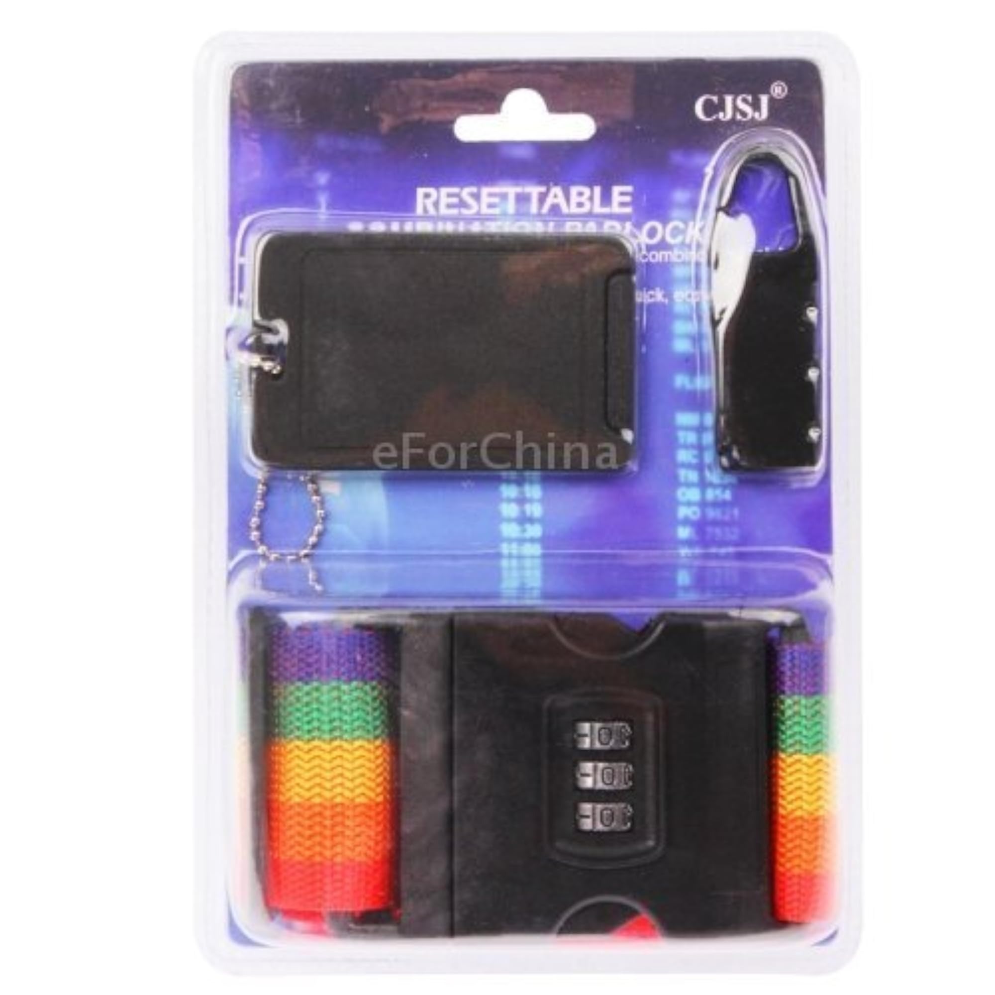 Travel Lock Kit with Combination Padlock and Strap