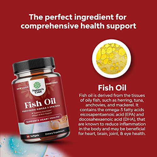 Omega 3 Fish Oil Supplement - Epa Dha Fish Oil Omega 3 Supplement With Immune Booster Brain Vitamins - Burpless Fish Oil 2000 Mg For Mood Boost Liver Support And Pms Relief Support #TOP4