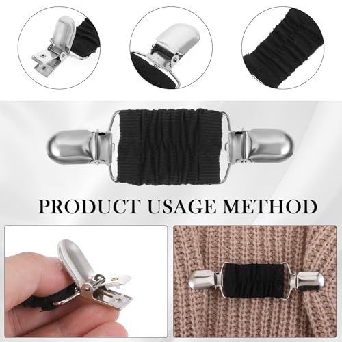 Image of Elegant Vintage Shirt Clothes Clips, 5 Pcs Clips Back Cinch, 5 Styles Waist Cincher Clip, Tie Up Sweater-Clip for Women, Clip Back Cinch Decor for Sweater, Cardigan, Collar, Shawl, Scarf