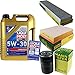 Produktbild QR-PARTS 69371984 Filter Set Inspektionspaket 5 Liter Motoröl Longlife III 5W-30 MANN-FILTER Innenraumfilter Luftfilter Ölfilter