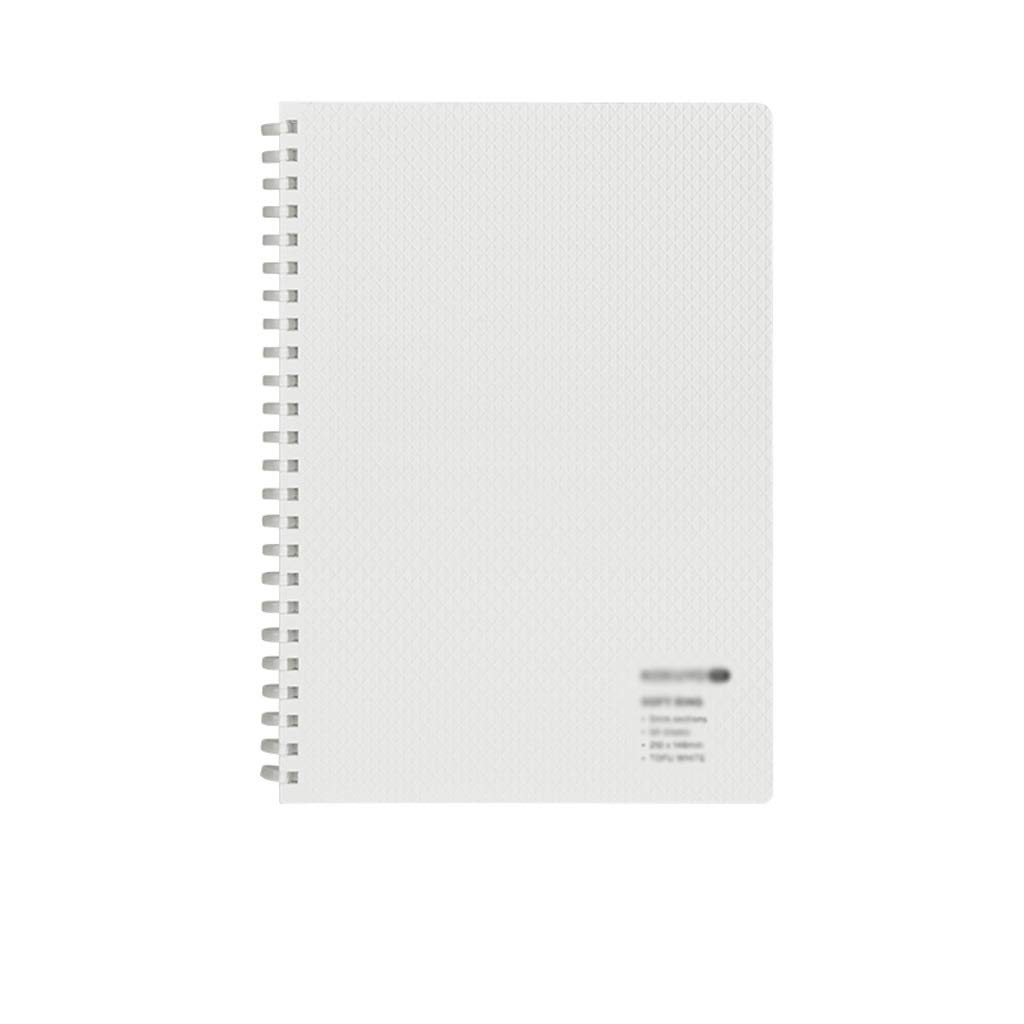Journal Spiral Hardcover Papier doublé Notebook Papier de Bureau Perfect Perfect Portable Notepad for College Homeschool (Color : White)