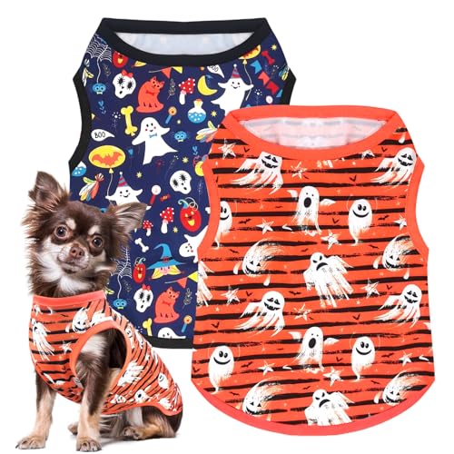 PETCARE 2 Pack Dog Halloween Costumes Shirts for Small Medium Dog...
