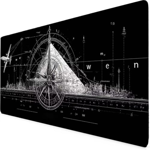 Tapis de souris gaming haute précision avec bords cousus noir
