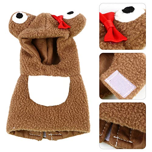 ULTECHNOVO Sapo Animal de Estimação Pássaro Com Capuz Roupas de Inverno Natal Papagaio Sapo Traje Ma